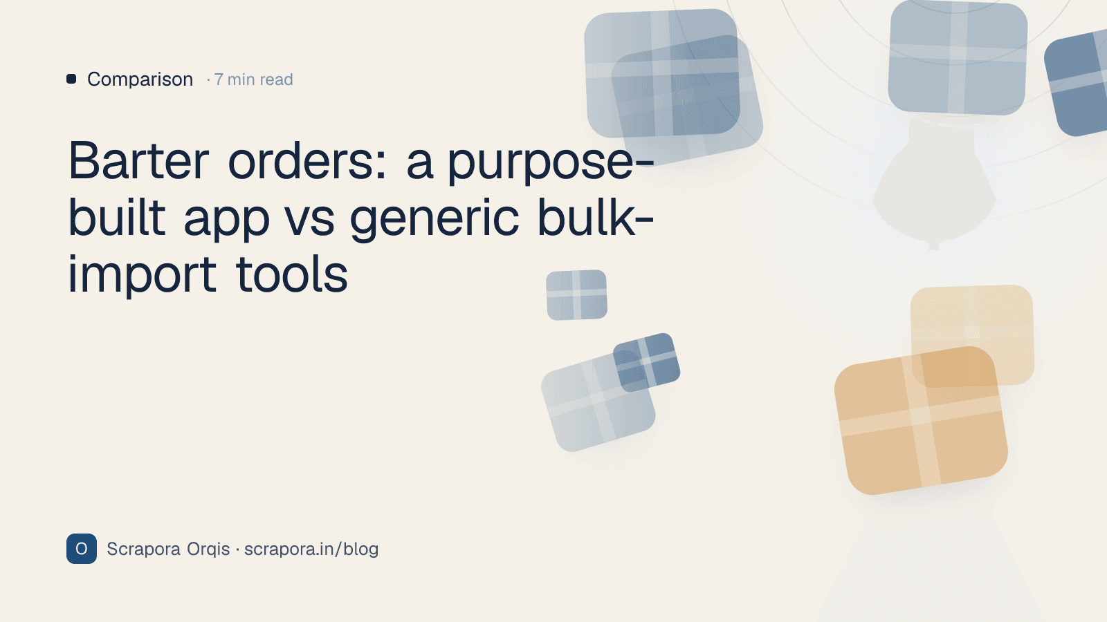 Barter orders: a purpose-built app vs generic bulk-import tools
