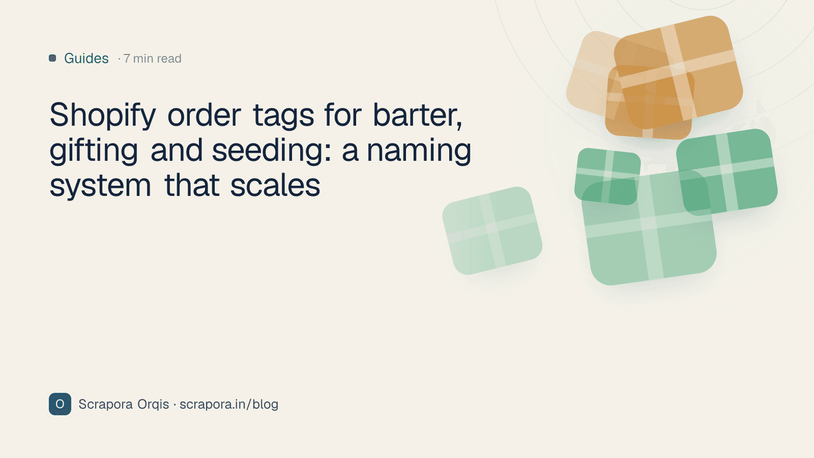 Shopify order tags for barter, gifting and seeding: a naming system that scales